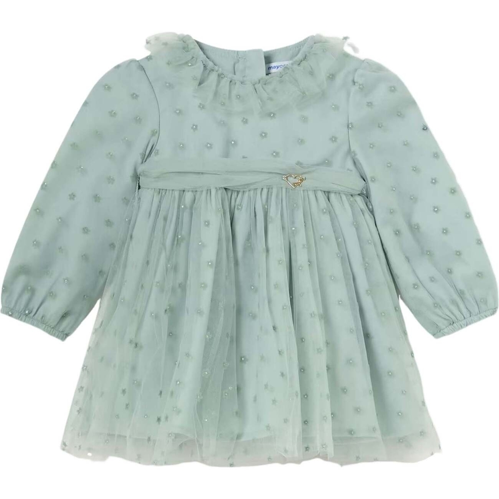 Mayoral Light Green Formal Kids Dress